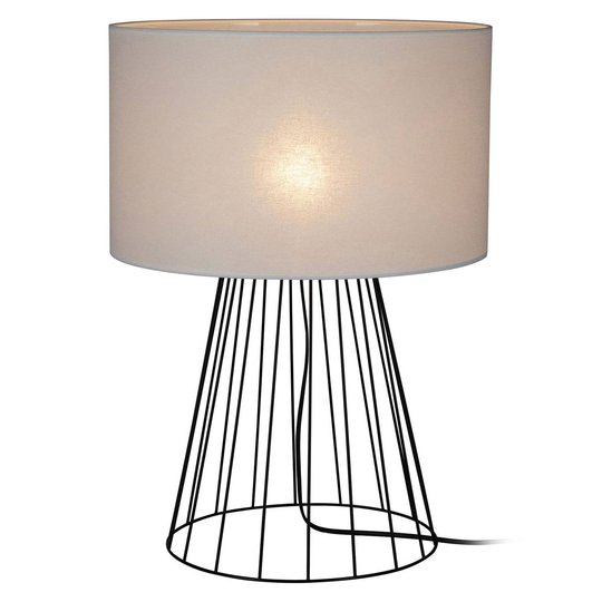 Bordslampa Valene med textilskärm, höjd 69,5 cm
