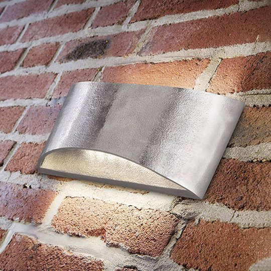 Dimbar LED-vägglampa Shine Alu nickel antik