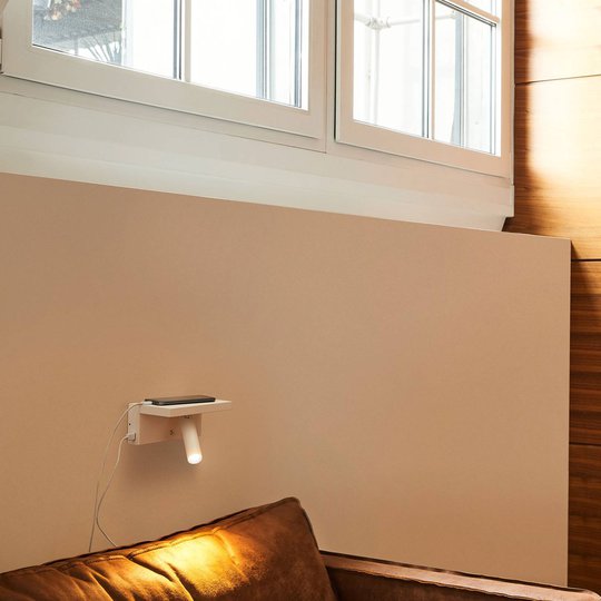 SLV Fido LED-vägglampa 2 USB-anslutningar, dimbar