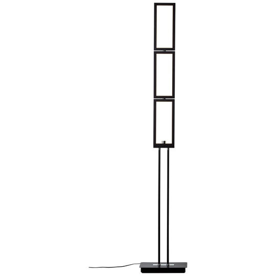 Ranut golvlampa (Svart)