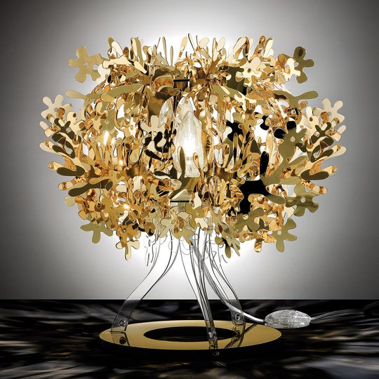 Fiorellina - designer-bordslampa i guld