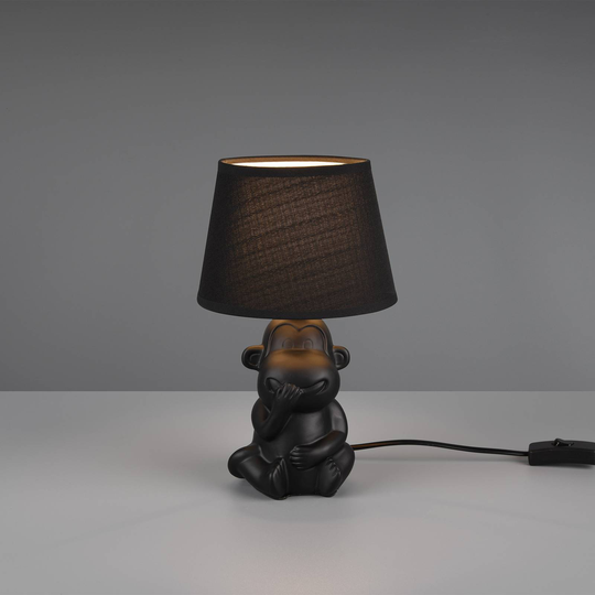 Bordslampa Chita av keramik, svart