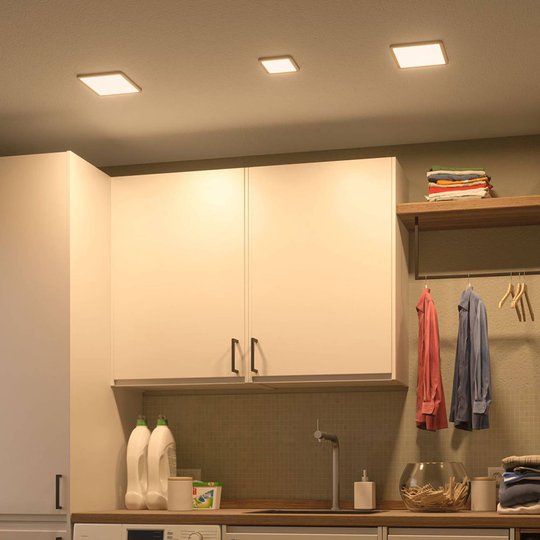 Paulmann LED-panel Areo 4 000 K kantig 11,8 cm vit