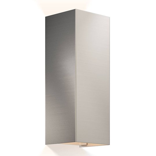 Förnicklad, modern vägglampa RAIL