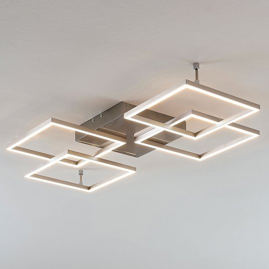 Dimbar LED-taklampa Quadra, 4 ljuskällor