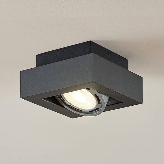 LED-takspotlight Ronka, GU10, 1 lampa, mörkgrå