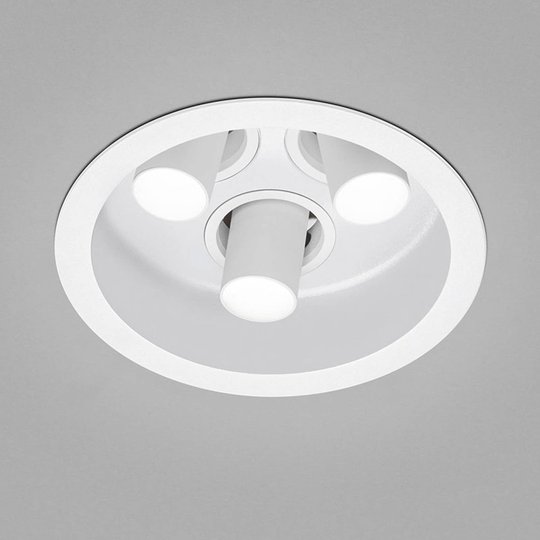 Helestra Run LED-inbyggnadsspot 3 lampor, vit/vit