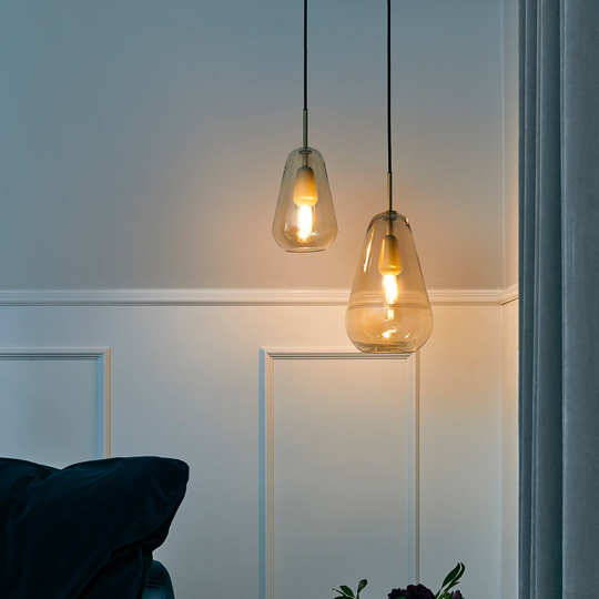 Nuura Anoli 1 hänglampa, 1 lampa, Ø 19 cm, guld
