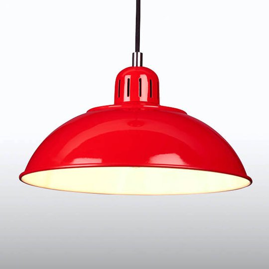 Röd pendellampa Franklin i retrodesign