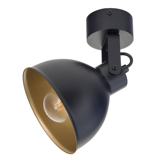 Taklampa Trial, 1 lampa, svart/guld
