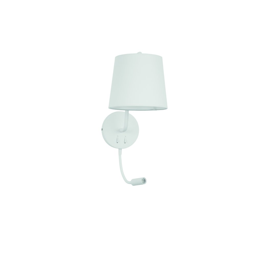 Sage vägglampa (Vit)