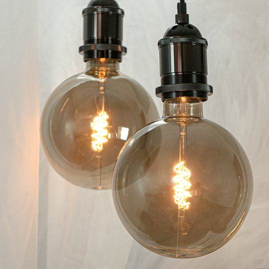 SEGULA LED-lampa E40 8 W G200 Curved dimbar smoke