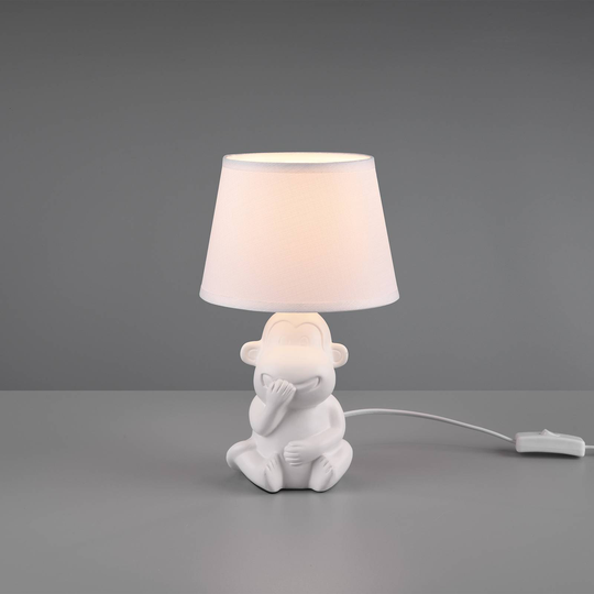 Bordslampa Chita av keramik, vit