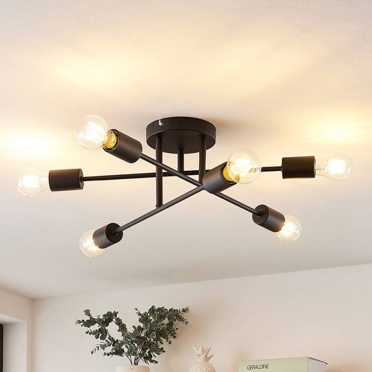 Lindby Estar taklampa, 6 lampor