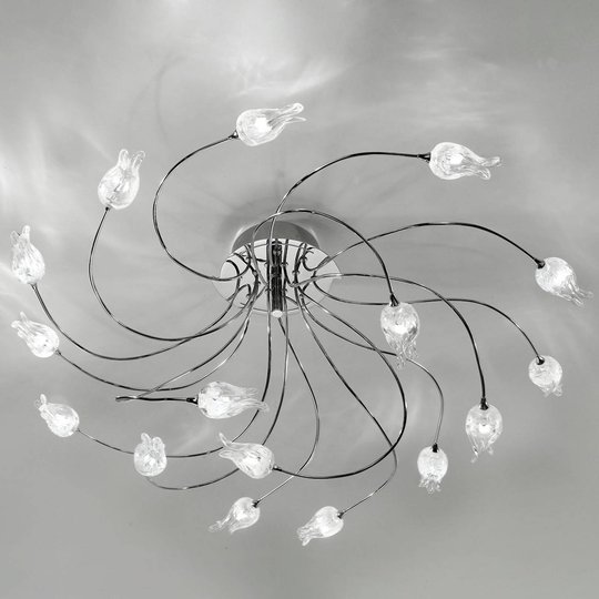 Taklampa 7132 krom 16 lampor