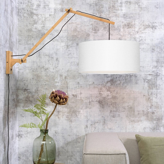 GOOD & MOJO Andes vägglampa justerbar vit Ø47 cm