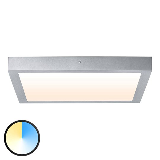 Paulmann Carpo LED-taklampa krom 40 x 40 cm