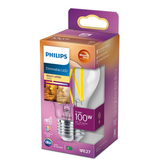 Philips LED Classic WarmGlow E27 A60 11,5 W klar