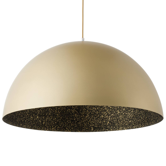 Hänglampa Fera, guld/svart spräcklig, Ø 90 cm