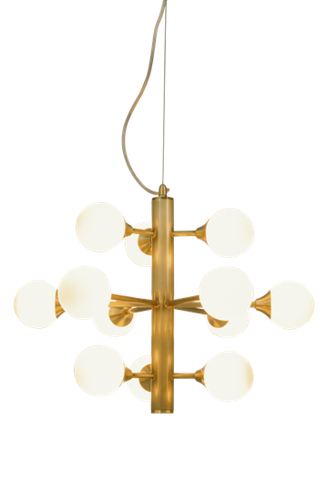 Cosmos taklampa 12-arm (Mässing/guld)