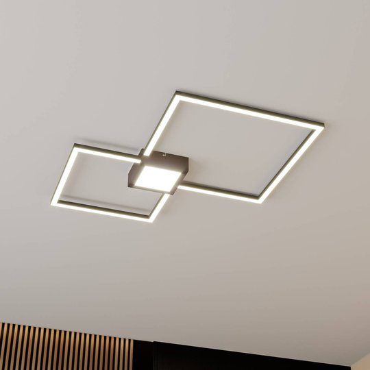 Lindby Duetto LED-taklampa antracit 28 W