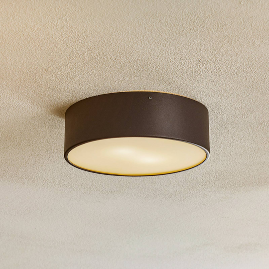 Taklampa Dayton i grått Ø 25 cm