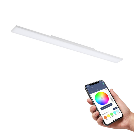 EGLO connect Turcona-Z LED-taklampa 120 x 10 cm