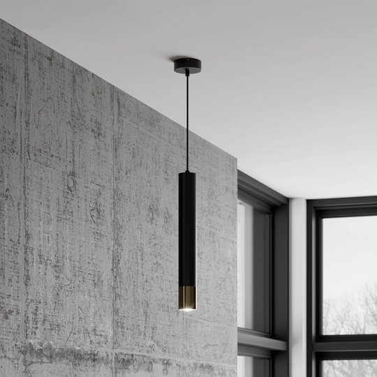 Hänglampa Nest 1 lampa svart/guld