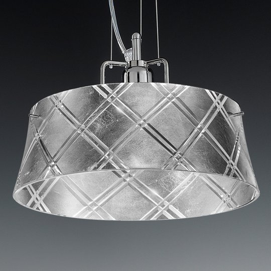 Elegant taklampa CORALLO 30, 1-lågig, silver