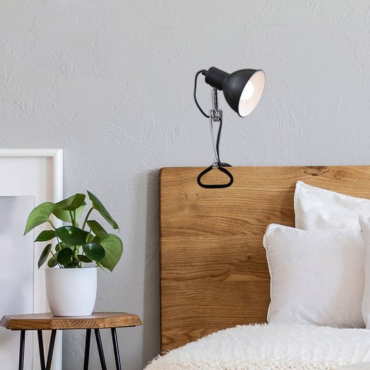 Klämlampa 2790 med metallskärm, svart