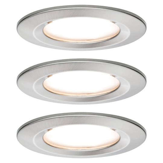 Paulmann Nova LED-inbyggnadsspot 3-pack stel, järn