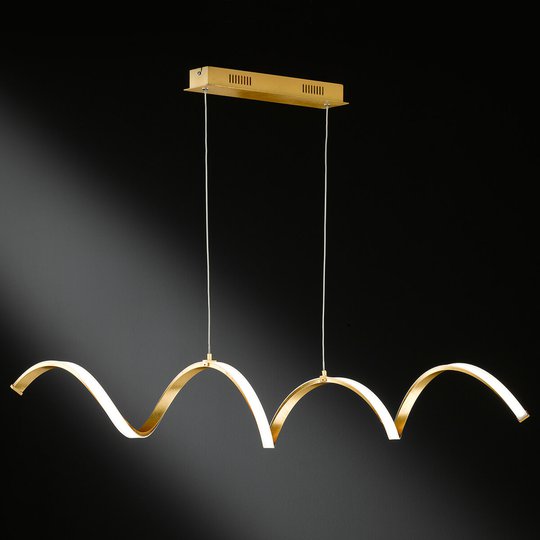 LED-pendellampa Russell i elegant guldton