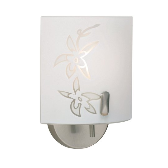Glasvägglampa Orchid