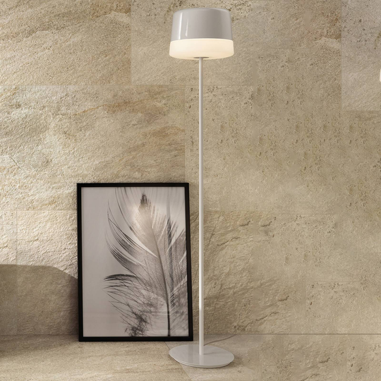 Prandina Gift F10 golvlampa, vit