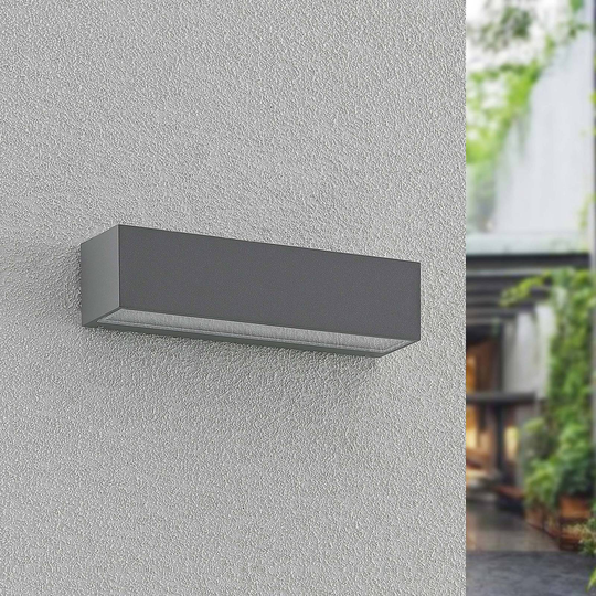 Arcchio Lengo LED-vägglampa CCT, 1 lampa grå