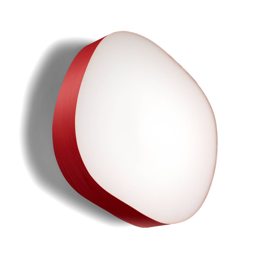 LZF Guijarro Large LED-vägglampa, röd