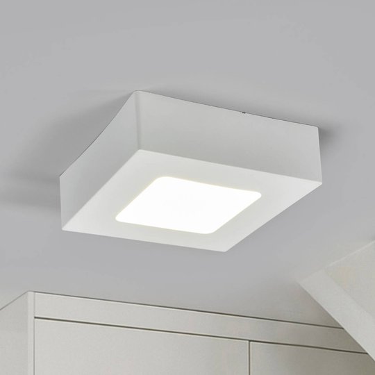 LED-taklampa Marlo vit 4 000 K kantig 12,8cm