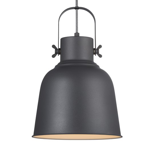 Pendellampa Adrian i svart, Ø 25cm