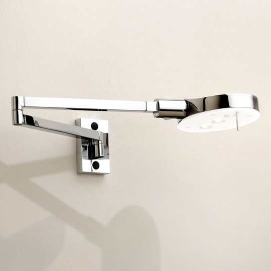 Utdragbar vägglampa 3-LED krom