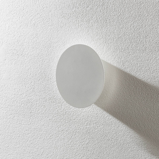 Escale Blade LED-vägglampa, matt vit, Ø 18 cm