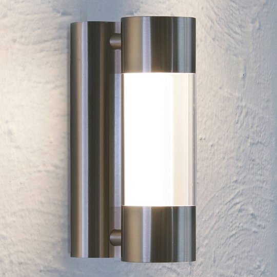 LED-utomhusvägglampa Robledo i rostfritt stål