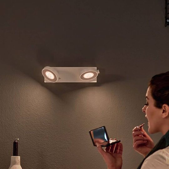 Philips Clockwork LED-spotlight 2 lampor WarmGlow
