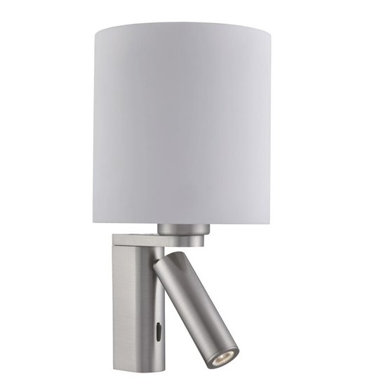 Cylinder vägglampa (Borstat stål)