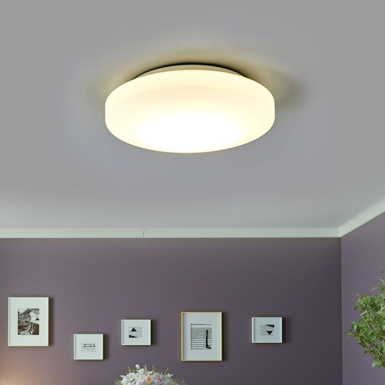 LED-badrumstaklampa Malte i opalglas
