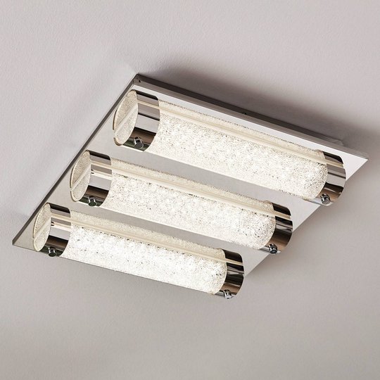 LED-taklampa Tolorico, 35 cm kvadratisk