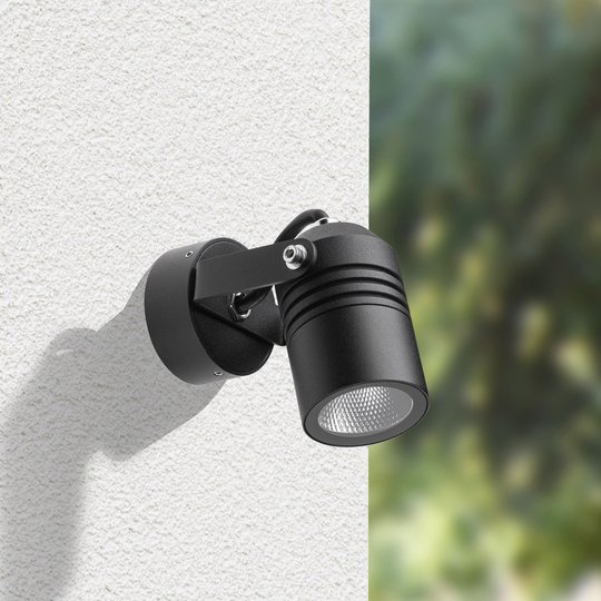LED-utomhusväggspot 5019, svart, IP65