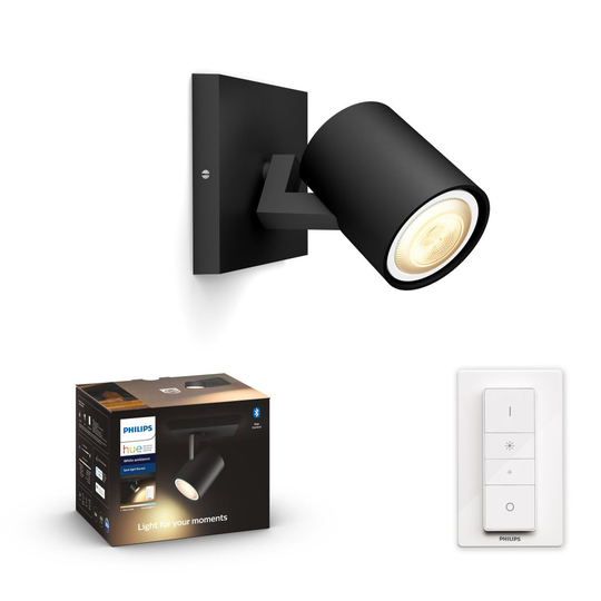 Hue Runner enkel spot (Svart)