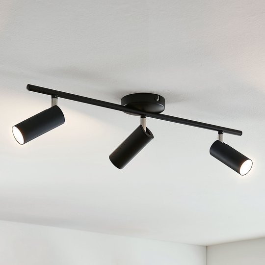 LED-taklampa Camille, svart. 3 ljuskällor