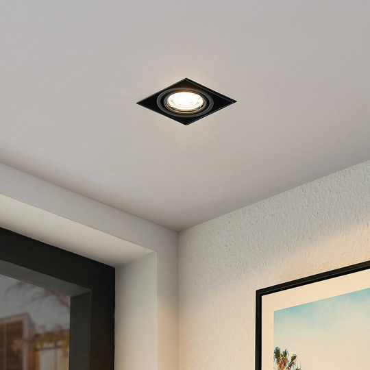 Arcchio Hidaya delvis inbyggd lampa, 1 lampa svart
