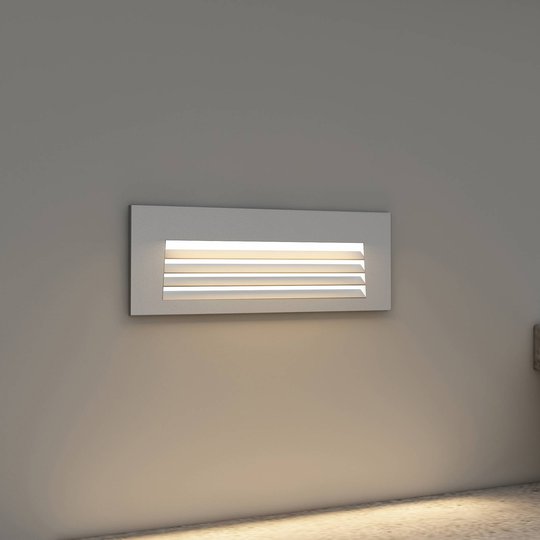 Arcchio Javis LED-inbyggnadslampa, raster, silver